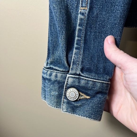 Denim Blue Jean Jacket by Old Navy Size Medium Country Casual Western Trucker - Picture 3 of 7